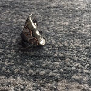 Gunmetal grey shiny ring